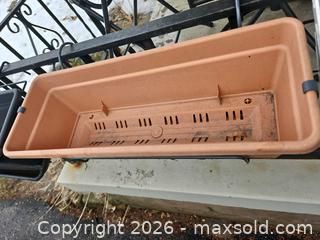 MaxSold Auction: Set of 3 Plastic Window/Railing Planter Boxes with Brackets - Toronto (Ontario, Canada) SELLER MANAGED Moving Online Auction - Enfield Avenue