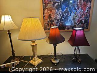 MaxSold Auction: Set of 4 Plug-in Table Lamps - Toronto (Ontario, Canada) SELLER MANAGED Moving Online Auction - Enfield Avenue