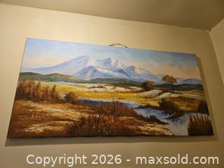 MaxSold Auction: Signed Landscape Painting on Stretched Canvas, Horizontal - Toronto (Ontario, Canada) SELLER MANAGED Moving Online Auction - Enfield Avenue
