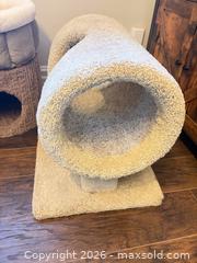 MaxSold Auction: Small Beige Plush and Carpeted Cat Tunnel Bed/Condo and cat toy - Toronto (Ontario, Canada) SELLER MANAGED Moving Online Auction - Enfield Avenue