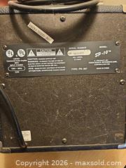 MaxSold Auction: Squier SP-10 Practice Guitar / Bass Amplifier 22W Black - Toronto (Ontario, Canada) SELLER MANAGED Moving Online Auction - Enfield Avenue