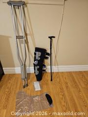 MaxSold Auction: Össur Knee Brace, Crutches, Cane & Shower/Cast Protector - Toronto (Ontario, Canada) SELLER MANAGED Moving Online Auction - Enfield Avenue