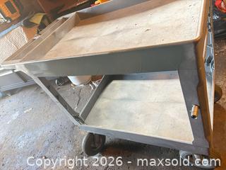 MaxSold Auction: Uline Gray Plastic Two-Tier Utility/Service Cart with Handle - Toronto (Ontario, Canada) SELLER MANAGED Moving Online Auction - Enfield Avenue