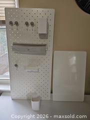 MaxSold Auction: Umbra White Pegboard Panel & Dry-Erase Wall Organizer Set - Toronto (Ontario, Canada) SELLER MANAGED Moving Online Auction - Enfield Avenue