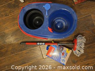 MaxSold Auction: Vileda Spin Mop and Bucket, Blue/Red - Toronto (Ontario, Canada) SELLER MANAGED Moving Online Auction - Enfield Avenue