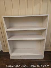 MaxSold Auction: White Laminated Particleboard Bookcase Shelf 24 x 11 x 34 in - Toronto (Ontario, Canada) SELLER MANAGED Moving Online Auction - Enfield Avenue