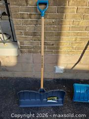 MaxSold Auction: Yardworks Snow Pushers Pair — 21in & 26in Plastic Blades - Toronto (Ontario, Canada) SELLER MANAGED Moving Online Auction - Enfield Avenue