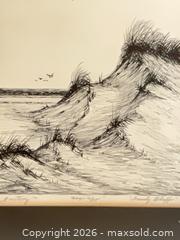 MaxSold Auction: Beach Dune Art Limited Edition 16/35 'Sandy Bluff' Ink on Paper - Phoenixville (Pennsylvania, USA) SELLER MANAGED Estate Sale Online Auction - Vanderslice Street
