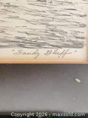 MaxSold Auction: Beach Dune Art Limited Edition 16/35 'Sandy Bluff' Ink on Paper - Phoenixville (Pennsylvania, USA) SELLER MANAGED Estate Sale Online Auction - Vanderslice Street