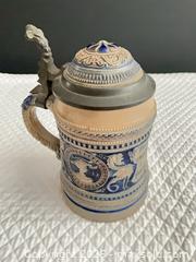 MaxSold Auction:  Beer Bavarian Style Stein with Pewter Lid - Phoenixville (Pennsylvania, USA) SELLER MANAGED Estate Sale Online Auction - Vanderslice Street