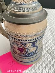 MaxSold Auction:  Beer Bavarian Style Stein with Pewter Lid - Phoenixville (Pennsylvania, USA) SELLER MANAGED Estate Sale Online Auction - Vanderslice Street