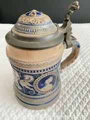 MaxSold Auction:  Beer Bavarian Style Stein with Pewter Lid - Phoenixville (Pennsylvania, USA) SELLER MANAGED Estate Sale Online Auction - Vanderslice Street