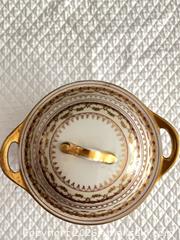 MaxSold Auction: Limoges Hand-Painted Covered Sugar Bowl - White & Gold - Phoenixville (Pennsylvania, USA) SELLER MANAGED Estate Sale Online Auction - Vanderslice Street