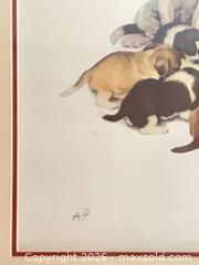 MaxSold Auction: Norman Rockwell Framed Artist Proof “Pride of Parenthood” (boy with puppies) - Phoenixville (Pennsylvania, USA) SELLER MANAGED Estate Sale Online Auction - Vanderslice Street
