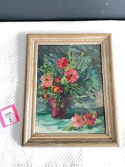 MaxSold Auction: Painting Original Framed Floral Still Life on Board - Phoenixville (Pennsylvania, USA) SELLER MANAGED Estate Sale Online Auction - Vanderslice Street