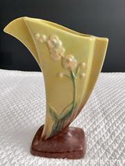 MaxSold Auction: Roseville Pottery Floral Relief Art Deco Vase - Phoenixville (Pennsylvania, USA) SELLER MANAGED Estate Sale Online Auction - Vanderslice Street