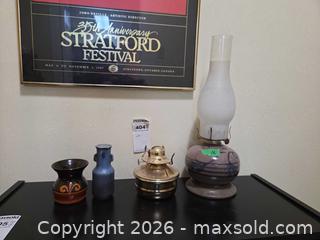 MaxSold Auction: Antique-Style Oil/Kerosene Lamp with Glass Chimney B - Ottawa (Ontario, Canada) PARTNER MANAGED Downsizing Online Auction - Topley Crescent
