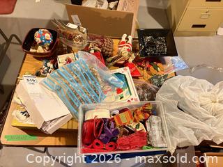 MaxSold Auction: Assorted Christmas Decor Lot with Ornaments, Ribbons, Figurines B - Ottawa (Ontario, Canada) PARTNER MANAGED Downsizing Online Auction - Topley Crescent