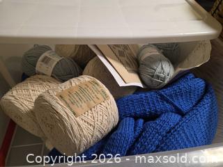 MaxSold Auction: Assorted Yarn Skeins, Partial Projects and Storage Baskets B - Ottawa (Ontario, Canada) PARTNER MANAGED Downsizing Online Auction - Topley Crescent