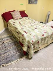 MaxSold Auction: Bed Frame with Mattress, Box Spring, Quilt & Pillow C - Ottawa (Ontario, Canada) PARTNER MANAGED Downsizing Online Auction - Topley Crescent