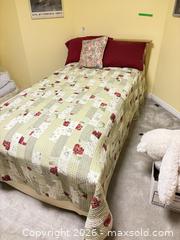 MaxSold Auction: Bed Frame with Mattress, Box Spring, Quilt & Pillow C - Ottawa (Ontario, Canada) PARTNER MANAGED Downsizing Online Auction - Topley Crescent