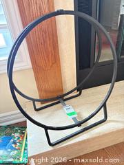 MaxSold Auction: Black Metal Modern/Minimal Firewood Holder / Log Rack A - Ottawa (Ontario, Canada) PARTNER MANAGED Downsizing Online Auction - Topley Crescent