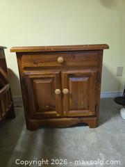 MaxSold Auction: Brown Wood Nightstand with Drawer and Cabinet B - Ottawa (Ontario, Canada) PARTNER MANAGED Downsizing Online Auction - Topley Crescent