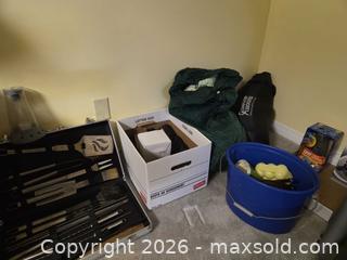 MaxSold Auction: Camping & BBQ Accessory Lot with Pump, Mosquito Lamp, Tools B - Ottawa (Ontario, Canada) PARTNER MANAGED Downsizing Online Auction - Topley Crescent