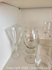 MaxSold Auction: Clear Crystal Wine Glasses, Champagne Flutes, Tumblers & Goblets B - Ottawa (Ontario, Canada) PARTNER MANAGED Downsizing Online Auction - Topley Crescent
