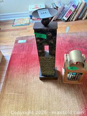 MaxSold Auction: Decorative Metal Candle Holder & Wooden Lantern with Glass Panes A - Ottawa (Ontario, Canada) PARTNER MANAGED Downsizing Online Auction - Topley Crescent