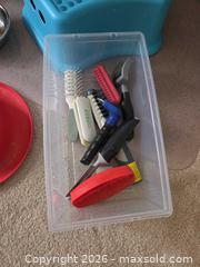 MaxSold Auction: Dog supplies lot: bed, ceramic & stainless bowls, leashes, collars A - Ottawa (Ontario, Canada) PARTNER MANAGED Downsizing Online Auction - Topley Crescent