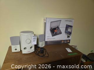 MaxSold Auction: EmCom MS115 3-Piece Speakers & Audio-Technica AT-LP2D USB Turntable B - Ottawa (Ontario, Canada) PARTNER MANAGED Downsizing Online Auction - Topley Crescent