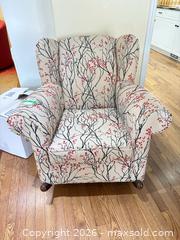 MaxSold Auction: Fabric Wingback Rocking Chair with Removable Seat Cushion A - Ottawa (Ontario, Canada) PARTNER MANAGED Downsizing Online Auction - Topley Crescent