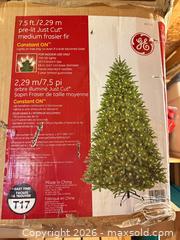 MaxSold Auction: GE 7.5 ft Frasier Fir Pre-Lit Artificial Christmas Tree B - Ottawa (Ontario, Canada) PARTNER MANAGED Downsizing Online Auction - Topley Crescent
