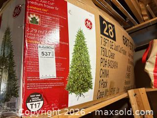 MaxSold Auction: GE 7.5 ft Frasier Fir Pre-Lit Artificial Christmas Tree B - Ottawa (Ontario, Canada) PARTNER MANAGED Downsizing Online Auction - Topley Crescent