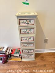 MaxSold Auction: Hand-Painted Distressed Shabby Chic MDF Storage Tower A - Ottawa (Ontario, Canada) PARTNER MANAGED Downsizing Online Auction - Topley Crescent
