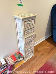 MaxSold Auction: Hand-Painted Distressed Shabby Chic MDF Storage Tower A - Ottawa (Ontario, Canada) PARTNER MANAGED Downsizing Online Auction - Topley Crescent