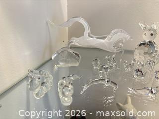 MaxSold Auction: Lot of Small Crystal & Pressed Glass Figurines and Desk Clock B - Ottawa (Ontario, Canada) PARTNER MANAGED Downsizing Online Auction - Topley Crescent