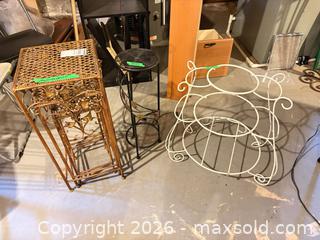 MaxSold Auction: Metal Plant/Display Stand with Ornate Scrollwork B - Ottawa (Ontario, Canada) PARTNER MANAGED Downsizing Online Auction - Topley Crescent