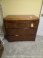 MaxSold Auction: Mid-Century / Art Deco 3-Drawer Dresser, Veneer over Wood C - Ottawa (Ontario, Canada) PARTNER MANAGED Downsizing Online Auction - Topley Crescent