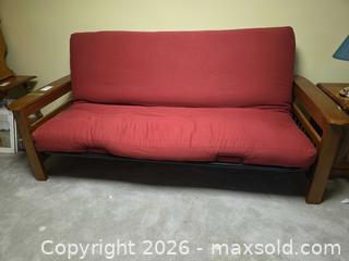 MaxSold Auction: Mission Style Solid Wood Futon / Sofa Bed C - Ottawa (Ontario, Canada) PARTNER MANAGED Downsizing Online Auction - Topley Crescent