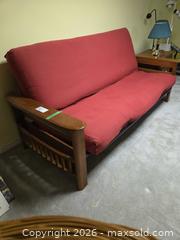 MaxSold Auction: Mission Style Solid Wood Futon / Sofa Bed C - Ottawa (Ontario, Canada) PARTNER MANAGED Downsizing Online Auction - Topley Crescent