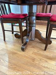 MaxSold Auction: Oval Dark Brown Espresso Extendable Dining Table w/ 4 Chairs C - Ottawa (Ontario, Canada) PARTNER MANAGED Downsizing Online Auction - Topley Crescent