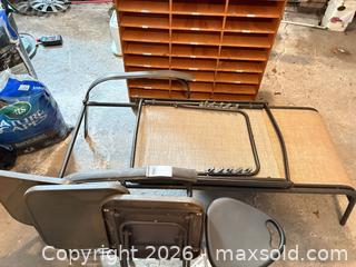MaxSold Auction: Patio chaise lounge, folding patio chair & folding side/table B - Ottawa (Ontario, Canada) PARTNER MANAGED Downsizing Online Auction - Topley Crescent