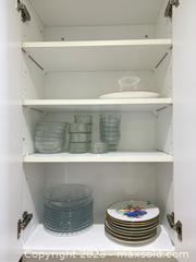 MaxSold Auction: Porcelain Floral Dessert Plates, Clear Pressed Glass Plates & Bowls B - Ottawa (Ontario, Canada) PARTNER MANAGED Downsizing Online Auction - Topley Crescent