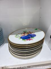 MaxSold Auction: Porcelain Floral Dessert Plates, Clear Pressed Glass Plates & Bowls B - Ottawa (Ontario, Canada) PARTNER MANAGED Downsizing Online Auction - Topley Crescent