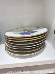 MaxSold Auction: Porcelain Floral Dessert Plates, Clear Pressed Glass Plates & Bowls B - Ottawa (Ontario, Canada) PARTNER MANAGED Downsizing Online Auction - Topley Crescent