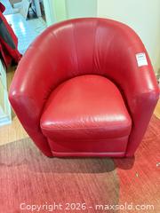 MaxSold Auction: Red Swivel Club/Tub Chair B - Ottawa (Ontario, Canada) PARTNER MANAGED Downsizing Online Auction - Topley Crescent