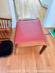 MaxSold Auction: Small furniture lot: magazine rack, folding stool, ottoman, lap desk A - Ottawa (Ontario, Canada) PARTNER MANAGED Downsizing Online Auction - Topley Crescent