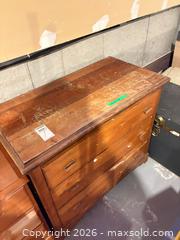 MaxSold Auction: Solid Wood 3-Drawer Dresser, Light Brown  (Vintage) C - Ottawa (Ontario, Canada) PARTNER MANAGED Downsizing Online Auction - Topley Crescent
